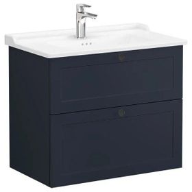 VitrA 68874 80 CM 2 Çekmeceli Mat Lacivert Root Classic Lavabo Dolabı