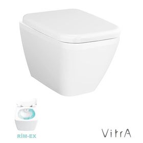 VitrA 7082l003-0090 İntegra Square Kare Rimex Kanalsız Asma Klozet + Yavaş Kapak