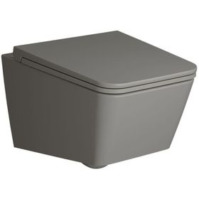 Vitra 7245B476-0090 Equal Rim Ex Kanalsız 54 cm Mat Taş Gri Asma Klozet