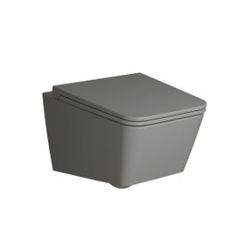 Vitra 7245B476-0090 Equal Rim Ex Kanalsız 54 cm Mat Taş Gri Asma Klozet