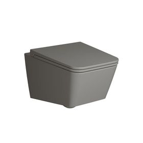 Vitra 7245B476-0090 Equal Rim Ex Kanalsız 54 cm Mat Taş Gri Asma Klozet