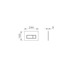 Vitra 740-2311 Root Square Mat Siyahv Kumanda Paneli