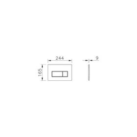 VitrA 740-2325 Root Square Fırçalanmış Altın Kumanda Paneli
