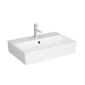 VitrA 7435B003-0631 Nuo 60X40 cm Tezgah Üstü Dikdörtgen Dar Lavabo