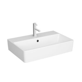 VitrA 7435B003-0631 Nuo 60X40 cm Tezgah Üstü Dikdörtgen Dar Lavabo