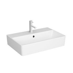 VitrA 7435B003-0631 Nuo 60X40 cm Tezgah Üstü Dikdörtgen Dar Lavabo