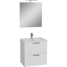 VitrA 75024 Parlak Beyaz 80 cm Mia Banyo Dolabı Takım