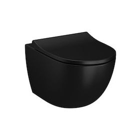 VitrA 7748B083-0559 Sento Rim-Ex 54 cm Mat Siyah Asma Klozet