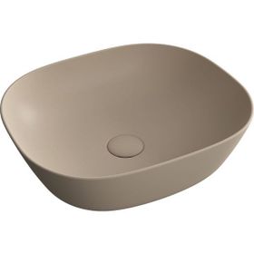 Vitra 7810B474-0016 Plural Kare 45 cm Mat Kil Beji Alçak Çanak Lavabo