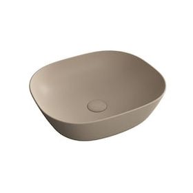 Vitra 7810B474-0016 Plural Kare 45 cm Mat Kil Beji Alçak Çanak Lavabo