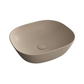 Vitra 7810B474-0016 Plural Kare 45 cm Mat Kil Beji Alçak Çanak Lavabo