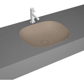 Vitra 7810B474-1083 Plural Kare 45 cm Mat Kil Beji Tezgah Altı Lavabo