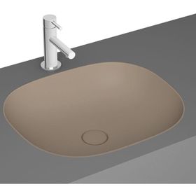 Vitra 7810B474-1083 Plural Kare 45 cm Mat Kil Beji Tezgah Altı Lavabo