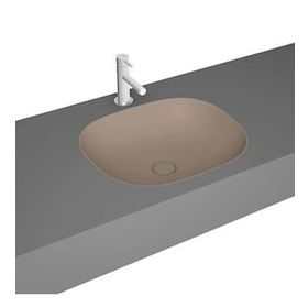 Vitra 7810B474-1083 Plural Kare 45 cm Mat Kil Beji Tezgah Altı Lavabo