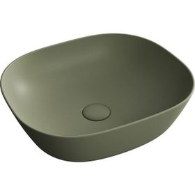 VitrA 7810B475-0016 Plural Kare 45 cm Mat Yosun Yeşili Alçak Çanak Lavabo