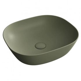VitrA 7810B475-0016 Plural Kare 45 cm Mat Yosun Yeşili Alçak Çanak Lavabo