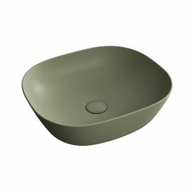 VitrA 7810B475-0016 Plural Kare 45 cm Mat Yosun Yeşili Alçak Çanak Lavabo