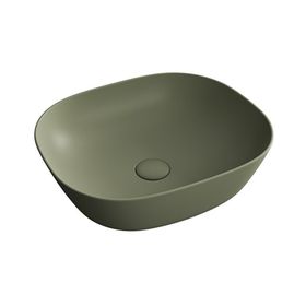 VitrA 7810B475-0016 Plural Kare 45 cm Mat Yosun Yeşili Alçak Çanak Lavabo