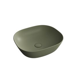 VitrA 7810B475-0016 Plural Kare 45 cm Mat Yosun Yeşili Alçak Çanak Lavabo