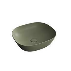 VitrA 7810B475-0016 Plural Kare 45 cm Mat Yosun Yeşili Alçak Çanak Lavabo