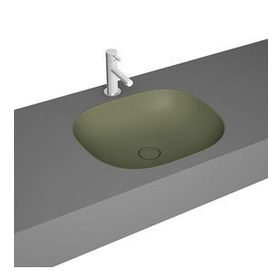Vitra 7810B475-1083 Plural Kare 45 cm Mat Yosun Yeşili Tezgah Altı Lavabo