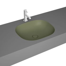 Vitra 7810B475-1083 Plural Kare 45 cm Mat Yosun Yeşili Tezgah Altı Lavabo