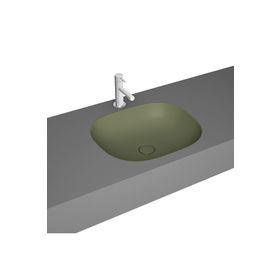 Vitra 7810B475-1083 Plural Kare 45 cm Mat Yosun Yeşili Tezgah Altı Lavabo