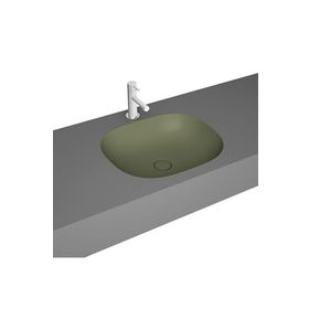 Vitra 7810B475-1083 Plural Kare 45 cm Mat Yosun Yeşili Tezgah Altı Lavabo