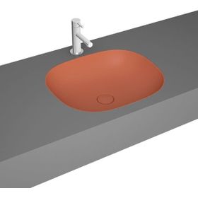 Vitra 7810B477-1083 Plural Kare 45 cm Mat Terra Rossa Tezgah Altı Lavabo