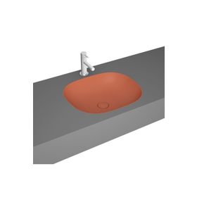 Vitra 7810B477-1083 Plural Kare 45 cm Mat Terra Rossa Tezgah Altı Lavabo