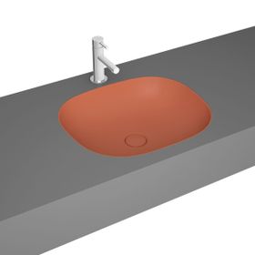 Vitra 7810B477-1083 Plural Kare 45 cm Mat Terra Rossa Tezgah Altı Lavabo