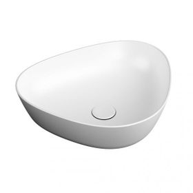 Vitra 7812B401-0016 Plural Üçgen Alçak Çanak Mat Beyaz 47 cm Lavabo