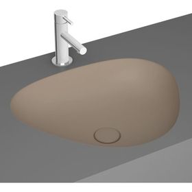 VitrA 7812B474-1083 47 cm Mat Kil Beji Plural Üçgen Tezgah Altı Lavabo