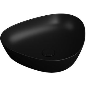 Vitra 7812B483-0016 Plural Üçgen Alçak Çanak Mat Siyah 47 cm Lavabo