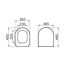 VitrA 85003009 Ses Yok Model-2 Kemer S50 Yavaş Kapanır Klozet Kapağı