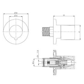 Vitra A41461 Ankastre Stop Valf Kare Ara Musluk