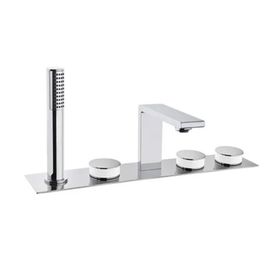 VitrA A4231657 5 Delikli Krom Beyaz Memoria Küvet Bataryası