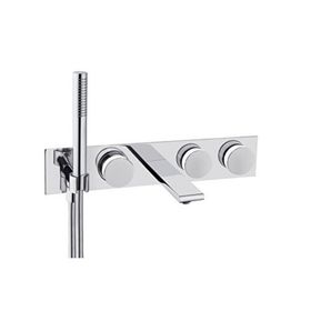 Vitra A4285357 Memoria El Duşlu Krom Beyaz Ankastre Banyo Bataryası