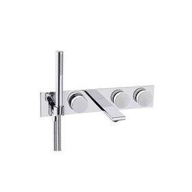 Vitra A4285357 Memoria El Duşlu Krom Beyaz Ankastre Banyo Bataryası