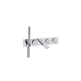 Vitra A4285357 Memoria El Duşlu Krom Beyaz Ankastre Banyo Bataryası