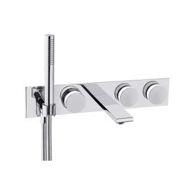 Vitra A4285357 Memoria El Duşlu Krom Beyaz Ankastre Banyo Bataryası