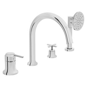 VitrA A42900 Gümüş Origin Cl 4 Delikli Küvet Bataryası