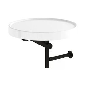 VitrA A44007 Mat Siyah Archiplan Seramik Etajerli Tuvalet Kağıtlığı