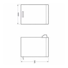 VitrA A44056 Arkitekta 12 litre Kapaklı Pedallı Çöp Kovası