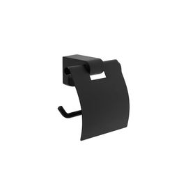 Vitra A4407436 Base 700 Kapaklı Mat Siyah Tuvalet Kağıtlığı