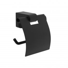 Vitra A4407436 Base 700 Kapaklı Mat Siyah Tuvalet Kağıtlığı