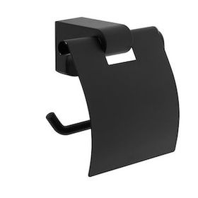 Vitra A4407436 Base 700 Kapaklı Mat Siyah Tuvalet Kağıtlığı