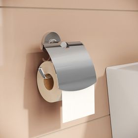VitrA A44112 Base 300 Kapaklı Krom Tuvalet Kağıtlığı