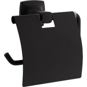 Vitra A4412336 Base 400 Kapaklı Mat Siyah Tuvalet Kağıtlığı