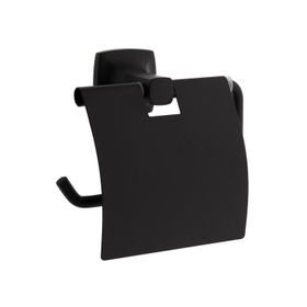 Vitra A4412336 Base 400 Kapaklı Mat Siyah Tuvalet Kağıtlığı